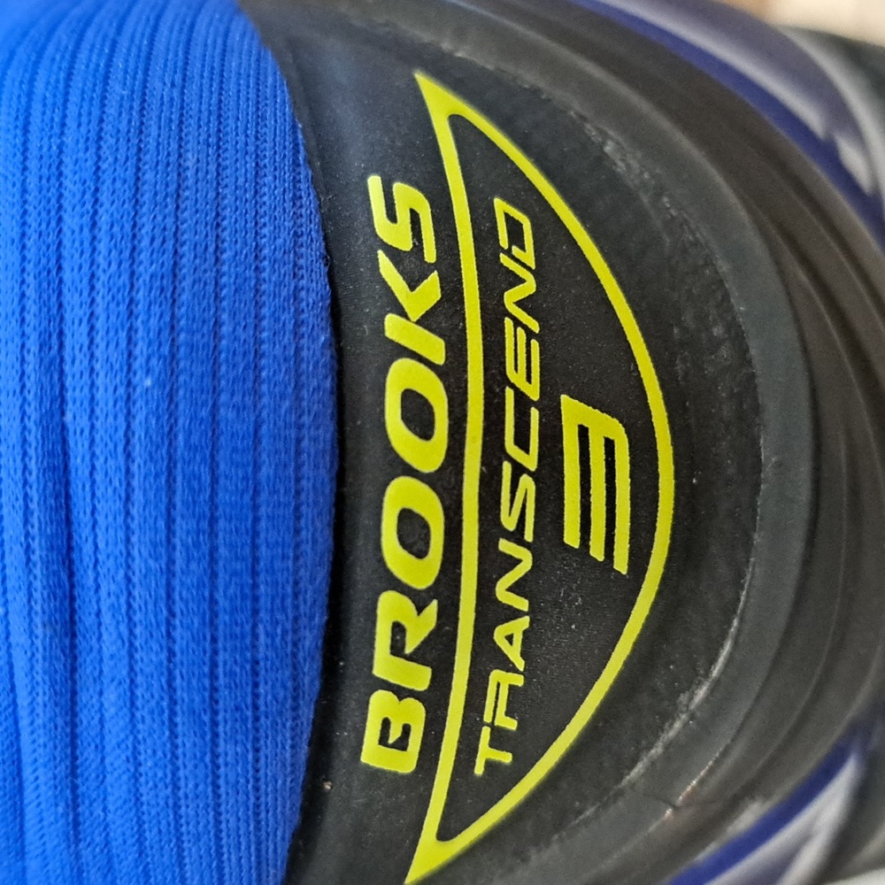 Brooks Blue and Yellow Transcend 3 Running Shoes - Picture 12 of 12